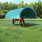 vidaXL Tente pour bétail PVC 3 7x3 7 m Vert