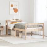 vidaXL Lit pour personne âgée et tête de lit 90x200cm bois pin massif