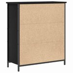 vidaXL Buffet Chêne noir 70 x 30 x 80 cm Bois d'ingénierie