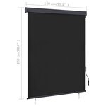 vidaXL Store roulant d'extérieur 140 x 250 cm Anthracite