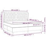 vidaXL Sommier à lattes de lit et matelas Bleu foncé 200x200cm Velours