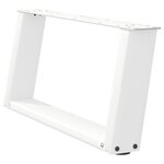 vidaXL Pieds de table basse en U 2 pièces Blanc 70 x (30-31) cm Acier