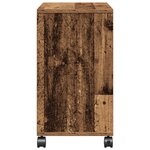Table d'appoint vidaXL avec roulettes en bois ancien 50x30x55 cm en contreplaqué