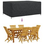 vidaXL Housse pour mobilier d'extérieur Noir 270 x 180 x 90 cm 420D