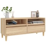 vidaXL Meuble TV chêne sonoma 100x34 5x44 5 cm bois d'ingénierie