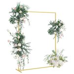 vidaXL Arche de mariage Doré 150 x 49 5 x 200 cm Acier