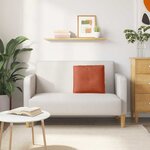 vidaXL Coussin de Dos Rouge orange 50 x 45 cm Tissu en velours côtelé