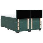 vidaXL Sommier à lattes de lit et matelas Vert foncé 140x200cm Velours