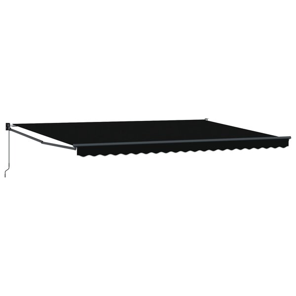 vidaXL Auvent rétractable manuel noir 500x300 cm