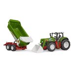 Bruder 03452 - Roadmax tracteur avec chargeur avant et remorque basculante
