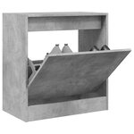 vidaXL Armoire à chaussures gris béton 60x34x63 5 cm bois d'ingénierie
