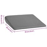 vidaXL Coussin d’assise Gris 39 x 38 x 8 5 cm