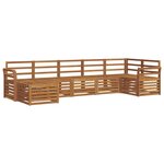 vidaXL Ensemble de canapé d'angle 7 Pièces Naturel Bois d'Acacia Massif
