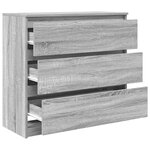vidaXL Buffet sonoma gris 80x35x76 cm bois d'ingénierie