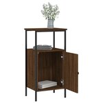 vidaXL Table de chevet chêne marron 41x31x80 cm bois d'ingénierie