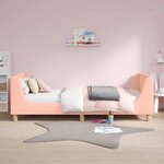 vidaXL Cadre de lit pour enfants avec tête de lit Rose 90 x 190 cm