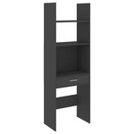 vidaXL Bibliothèque Gris 60x35x180 cm Bois d’ingénierie