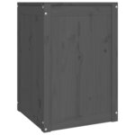 vidaXL Boîte à linge Gris 44x44x66 cm Bois massif de pin