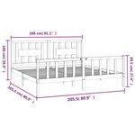 vidaXL Cadre de lit sans matelas bois massif de pin 200x200 cm
