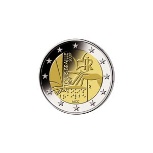 2 euros commémorative Italie 2009 - Louis Braille.