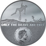 Monnaie en argent 100 dollars g 1000 (1 kg) millésime 2023 real heroes coast guard