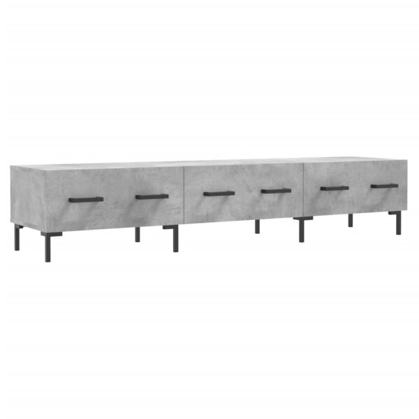 vidaXL Meuble TV gris béton 150x36x30 cm bois d'ingénierie