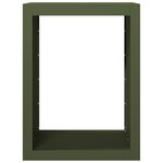 vidaXL Portant de bois de chauffage vert 60x40x80 cm acier