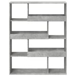 vidaXL Cloison de séparation gris béton bois d'ingénierie
