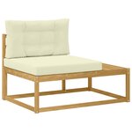 vidaXL Canapé d'extérieur en bout Blanc 115 x 83 x 73 cm Polyester