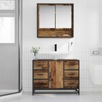 vidaXL Meuble de Lavabo de Salle de Bain Bois ancien 80 x 33 x 60 cm