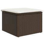 vidaXL Set de canapé de jardin 6 pièces avec coussins en rotin poly gris