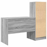 vidaXL Bureau avec rangement 2 Pièces Sonoma gris 100 x 50 x 76 cm
