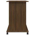 vidaXL Bureau d'ordinateur Chêne marron 80x50x75 cm Bois d'ingénierie