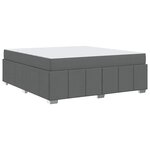 vidaXL Cadre de lit avec matelas Gris foncé 180 x 200 cm tissu