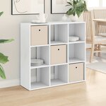 vidaXL Buffet avec tiroir Blanc 88 5 x 29 x 84 5 cm
