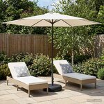 vidaXL Parasol de jardin 300 x 300 cm Polyester Rectangulaire Crème