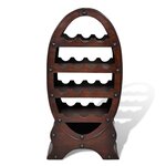 Vidaxl casier à bouteilles en bois pour 14 bouteilles 4 étagères