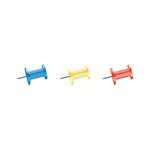 Exacompta - Boîte de 25 épingles Push Pins couleurs assorties translucides
