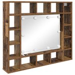 vidaXL Armoire Miroir Vieux bois 91 x 15 x 76.5 cm Bois d'ingénierie