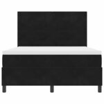 lit box spring vidaXL avec matelas et LED noir 140x190 cm velours