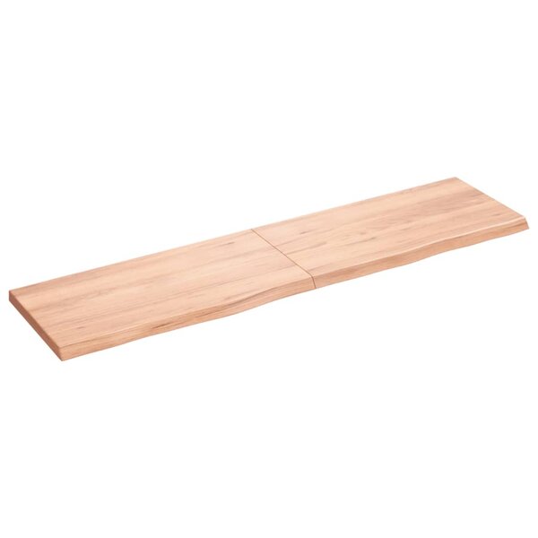 vidaXL Dessus de table marron clair bois chêne massif traité