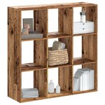 vidaXL Bibliothèque vieux bois 102x32x102 cm bois d'ingénierie