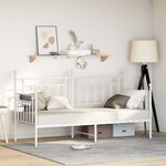 vidaXL Lit de jour Blanc 80x200 cm Acier
