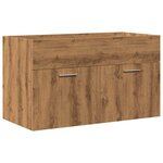 vidaXL Ensemble de meubles salle de bain 2 Pièces bois d'ingénierie