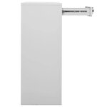 Armoire de bureau design durable avec 2 étagères réglables 90 x 40 x 102 cm en acier gris clair 02_0046908