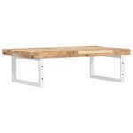 vidaXL Étagère de vasque murale acier et bois massif d'acacia