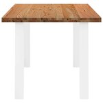 vidaXL Table à manger marron clair bois de chêne massif rectangulaire