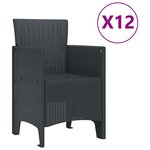 vidaXL Ensemble de salle à manger pour jardin 13 Pièces Anthracite