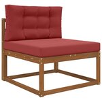 vidaXL Coussin de canapé d'extérieur 2 Pièces Bordeaux Polyester