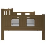 vidaXL Lit de jour Marron miel Bois de pin massif 90x190 cm